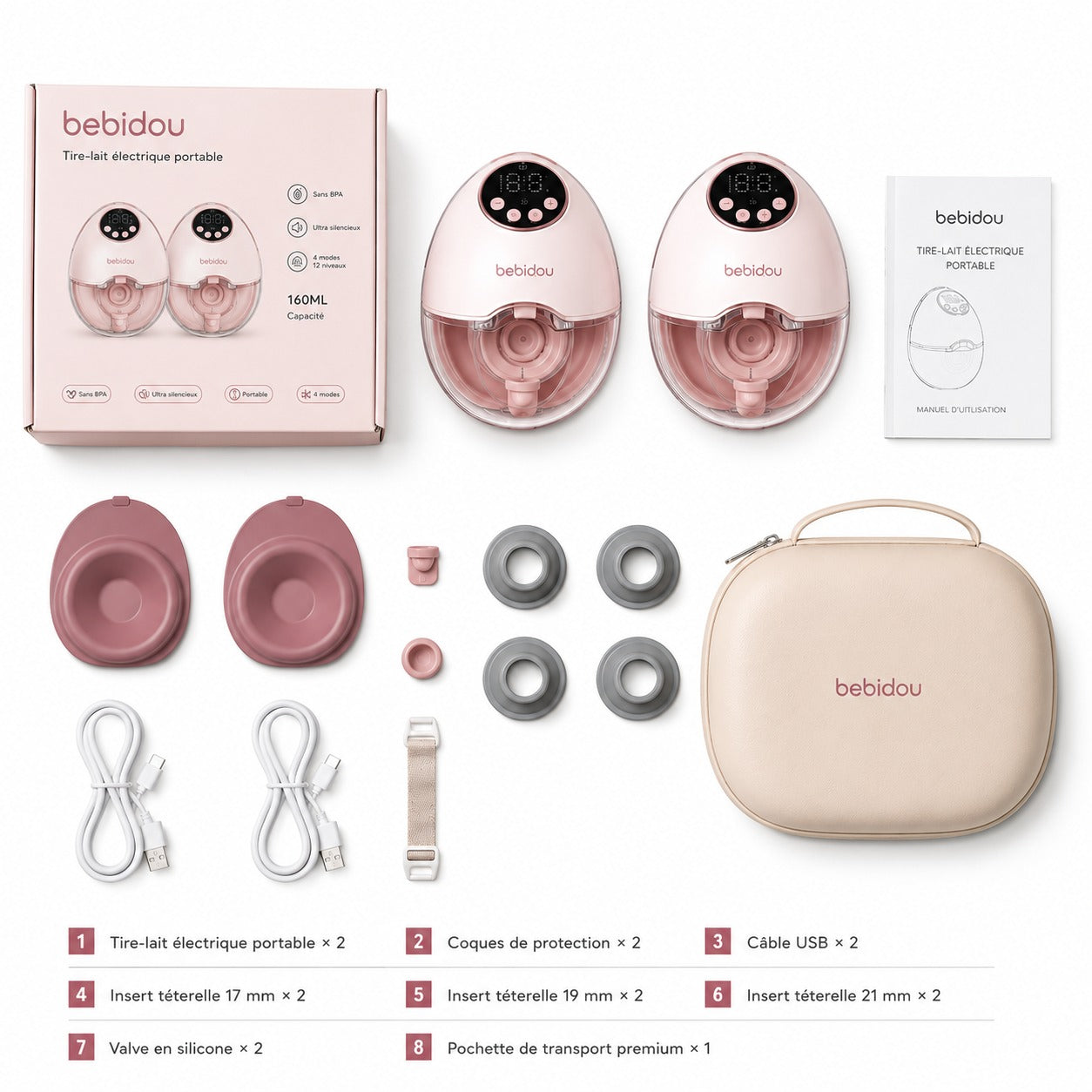 Bebidou Be'Libre™ - Tire lait mains libres solo